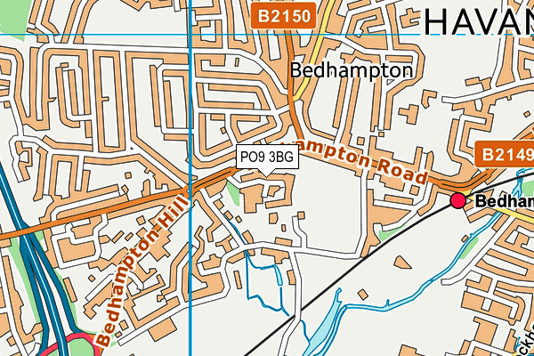 PO9 3BG map - OS VectorMap District (Ordnance Survey) PO9 3BG map - OS VectorMap District (Ordnance Survey)