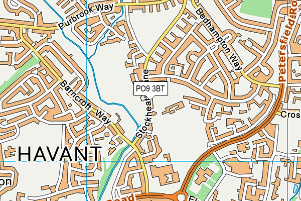 PO9 3BT map - OS VectorMap District (Ordnance Survey) PO9 3BT map - OS VectorMap District (Ordnance Survey)