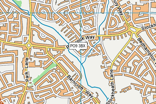 PO9 3BX map - OS VectorMap District (Ordnance Survey) PO9 3BX map - OS VectorMap District (Ordnance Survey)