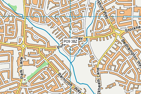 PO9 3BZ map - OS VectorMap District (Ordnance Survey) PO9 3BZ map - OS VectorMap District (Ordnance Survey)