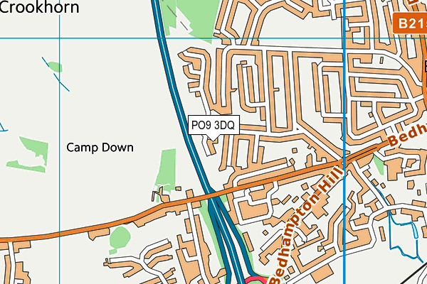 PO9 3DQ map - OS VectorMap District (Ordnance Survey) PO9 3DQ map - OS VectorMap District (Ordnance Survey)