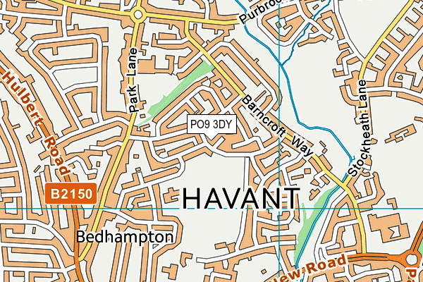 PO9 3DY map - OS VectorMap District (Ordnance Survey) PO9 3DY map - OS VectorMap District (Ordnance Survey)