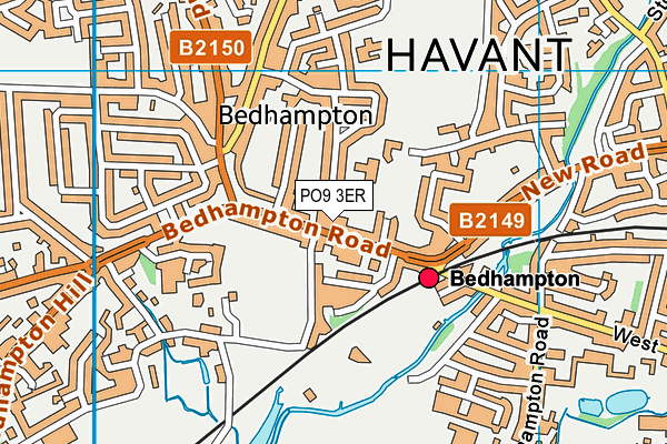PO9 3ER map - OS VectorMap District (Ordnance Survey) PO9 3ER map - OS VectorMap District (Ordnance Survey)