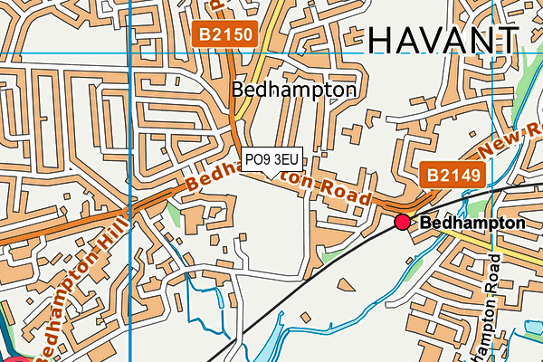 PO9 3EU map - OS VectorMap District (Ordnance Survey) PO9 3EU map - OS VectorMap District (Ordnance Survey)