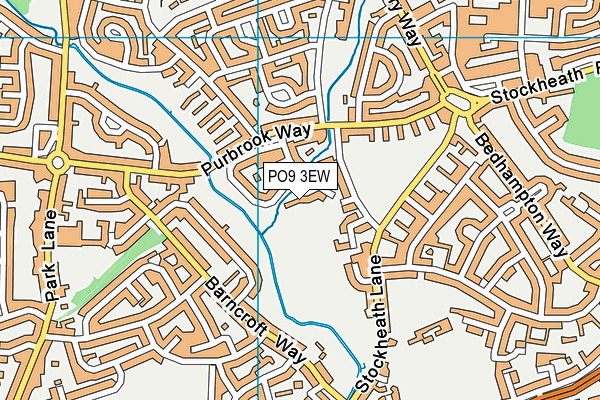 PO9 3EW map - OS VectorMap District (Ordnance Survey) PO9 3EW map - OS VectorMap District (Ordnance Survey)
