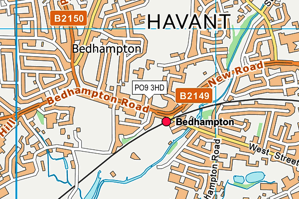 PO9 3HD map - OS VectorMap District (Ordnance Survey) PO9 3HD map - OS VectorMap District (Ordnance Survey)