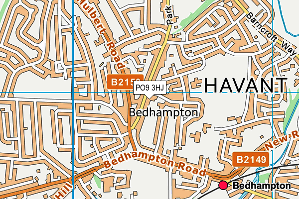 PO9 3HJ map - OS VectorMap District (Ordnance Survey) PO9 3HJ map - OS VectorMap District (Ordnance Survey)