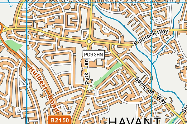 PO9 3HN map - OS VectorMap District (Ordnance Survey) PO9 3HN map - OS VectorMap District (Ordnance Survey)