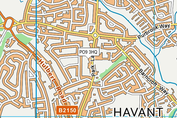 PO9 3HQ map - OS VectorMap District (Ordnance Survey) PO9 3HQ map - OS VectorMap District (Ordnance Survey)