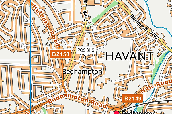PO9 3HS map - OS VectorMap District (Ordnance Survey) PO9 3HS map - OS VectorMap District (Ordnance Survey)