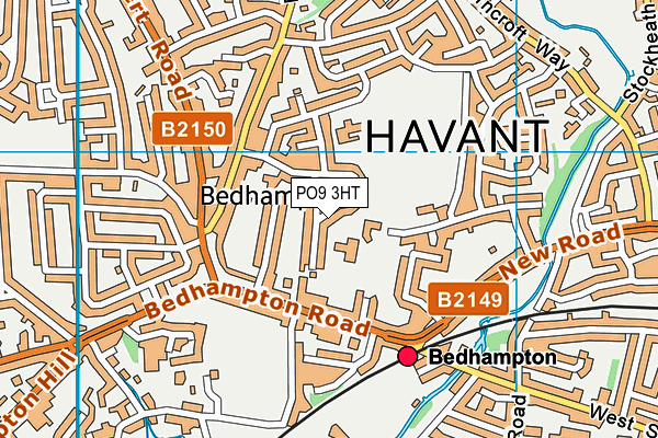PO9 3HT map - OS VectorMap District (Ordnance Survey) PO9 3HT map - OS VectorMap District (Ordnance Survey)