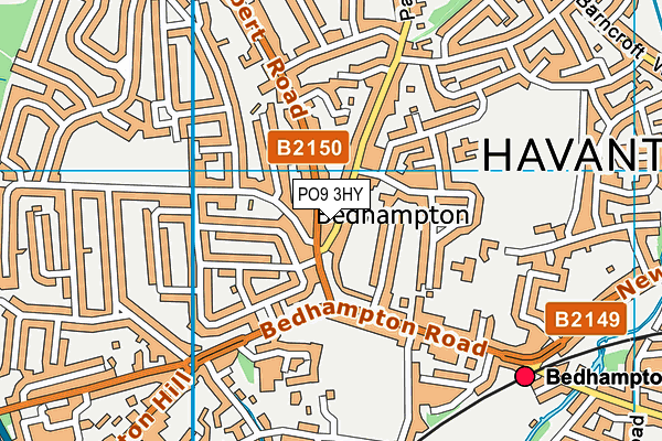 PO9 3HY map - OS VectorMap District (Ordnance Survey) PO9 3HY map - OS VectorMap District (Ordnance Survey)