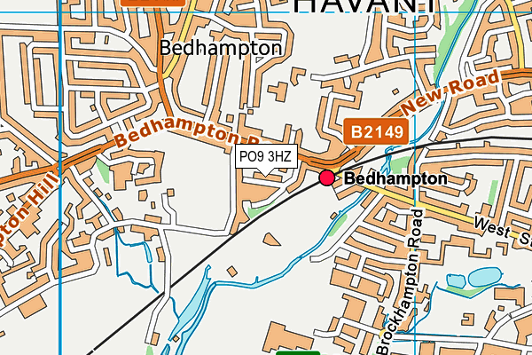 PO9 3HZ map - OS VectorMap District (Ordnance Survey) PO9 3HZ map - OS VectorMap District (Ordnance Survey)