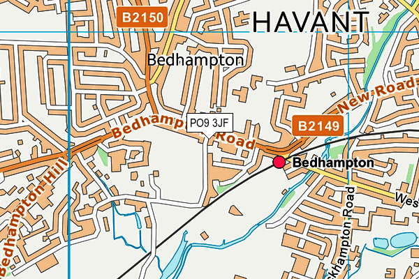 PO9 3JF map - OS VectorMap District (Ordnance Survey) PO9 3JF map - OS VectorMap District (Ordnance Survey)