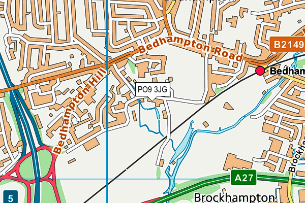 PO9 3JG map - OS VectorMap District (Ordnance Survey) PO9 3JG map - OS VectorMap District (Ordnance Survey)