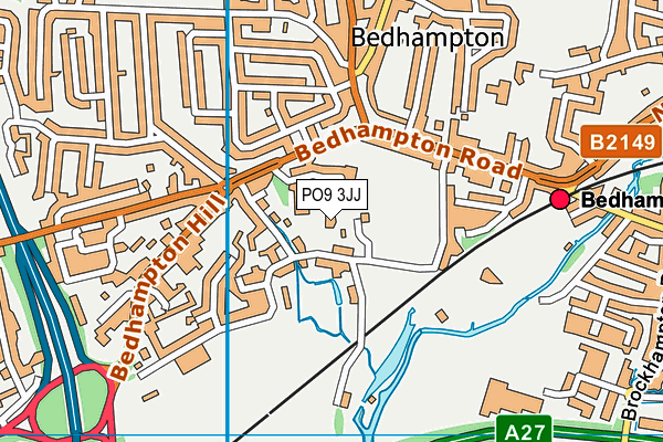PO9 3JJ map - OS VectorMap District (Ordnance Survey) PO9 3JJ map - OS VectorMap District (Ordnance Survey)