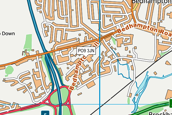 PO9 3JN map - OS VectorMap District (Ordnance Survey) PO9 3JN map - OS VectorMap District (Ordnance Survey)