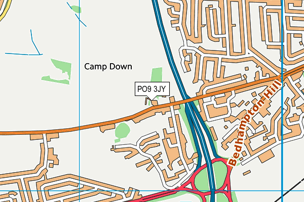 PO9 3JY map - OS VectorMap District (Ordnance Survey) PO9 3JY map - OS VectorMap District (Ordnance Survey)