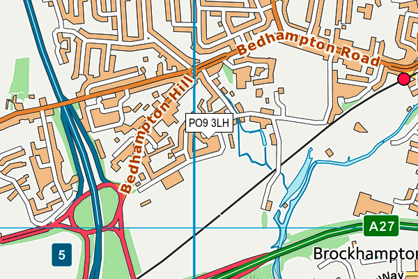 PO9 3LH map - OS VectorMap District (Ordnance Survey)
