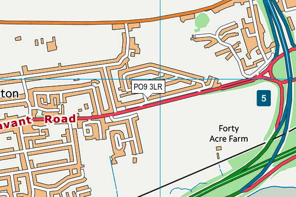 PO9 3LR map - OS VectorMap District (Ordnance Survey) PO9 3LR map - OS VectorMap District (Ordnance Survey)