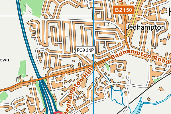 PO9 3NP map - OS VectorMap District (Ordnance Survey) PO9 3NP map - OS VectorMap District (Ordnance Survey)