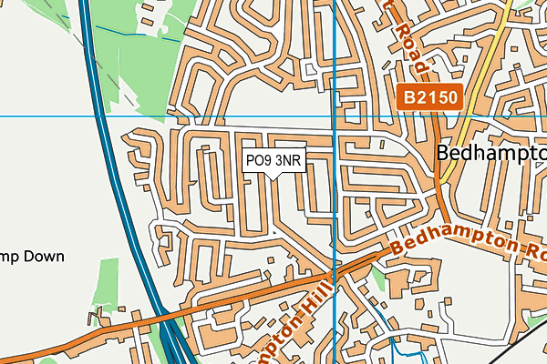 PO9 3NR map - OS VectorMap District (Ordnance Survey) PO9 3NR map - OS VectorMap District (Ordnance Survey)