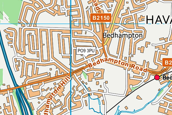PO9 3PU map - OS VectorMap District (Ordnance Survey) PO9 3PU map - OS VectorMap District (Ordnance Survey)