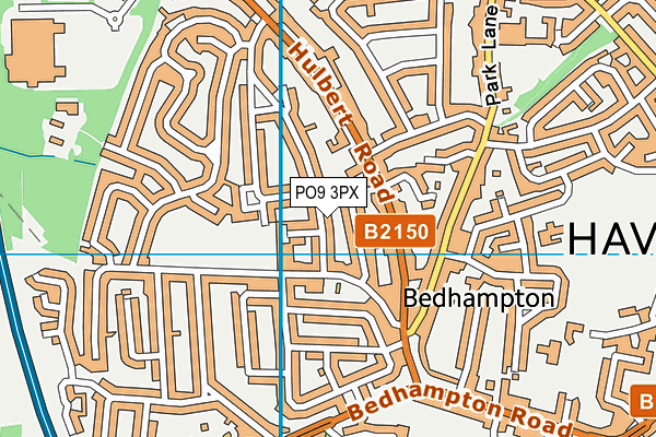 PO9 3PX map - OS VectorMap District (Ordnance Survey) PO9 3PX map - OS VectorMap District (Ordnance Survey)