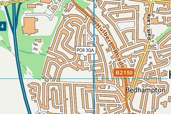 PO9 3QA map - OS VectorMap District (Ordnance Survey) PO9 3QA map - OS VectorMap District (Ordnance Survey)