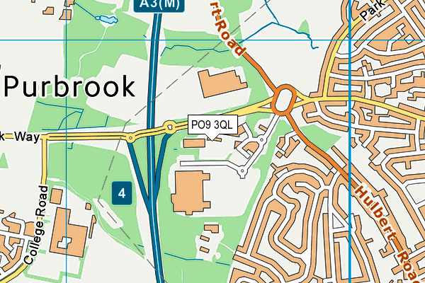 PO9 3QL map - OS VectorMap District (Ordnance Survey) PO9 3QL map - OS VectorMap District (Ordnance Survey)