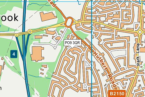 PO9 3QR map - OS VectorMap District (Ordnance Survey) PO9 3QR map - OS VectorMap District (Ordnance Survey)