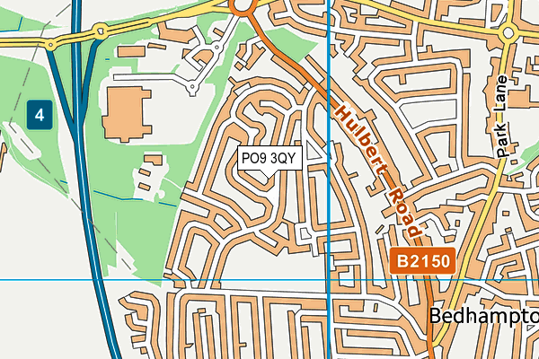 PO9 3QY map - OS VectorMap District (Ordnance Survey) PO9 3QY map - OS VectorMap District (Ordnance Survey)