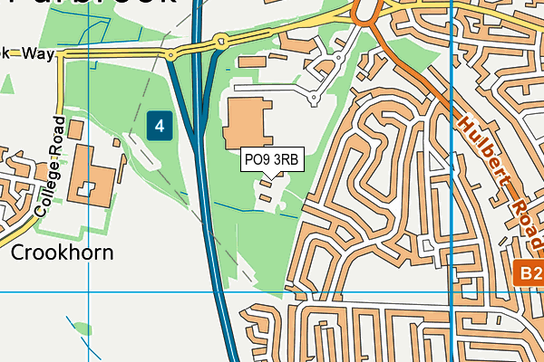 PO9 3RB map - OS VectorMap District (Ordnance Survey) PO9 3RB map - OS VectorMap District (Ordnance Survey)