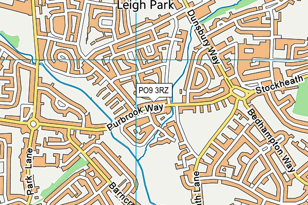 PO9 3RZ map - OS VectorMap District (Ordnance Survey) PO9 3RZ map - OS VectorMap District (Ordnance Survey)