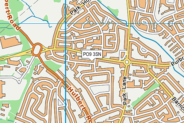 PO9 3SN map - OS VectorMap District (Ordnance Survey) PO9 3SN map - OS VectorMap District (Ordnance Survey)