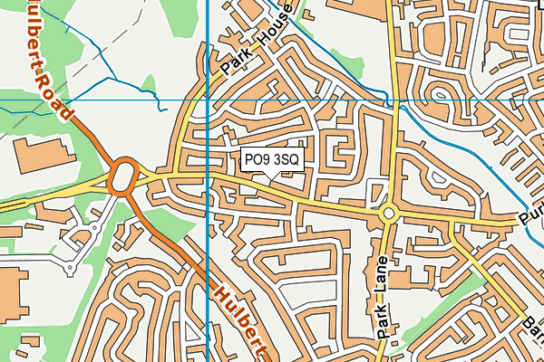 PO9 3SQ map - OS VectorMap District (Ordnance Survey) PO9 3SQ map - OS VectorMap District (Ordnance Survey)