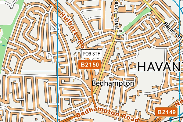 PO9 3TF map - OS VectorMap District (Ordnance Survey) PO9 3TF map - OS VectorMap District (Ordnance Survey)