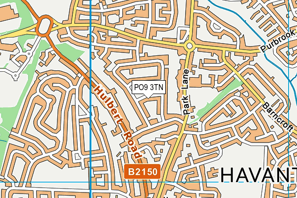 PO9 3TN map - OS VectorMap District (Ordnance Survey) PO9 3TN map - OS VectorMap District (Ordnance Survey)