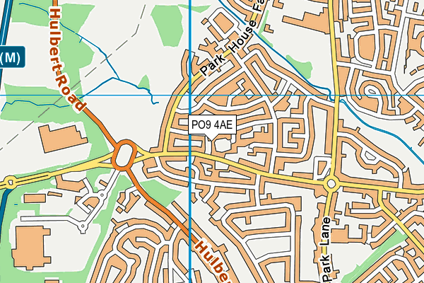 PO9 4AE map - OS VectorMap District (Ordnance Survey) PO9 4AE map - OS VectorMap District (Ordnance Survey)
