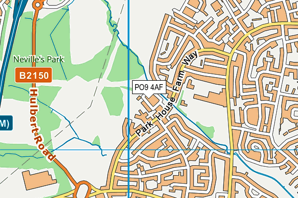 PO9 4AF map - OS VectorMap District (Ordnance Survey) PO9 4AF map - OS VectorMap District (Ordnance Survey)
