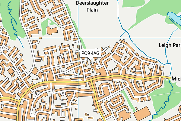 PO9 4AG map - OS VectorMap District (Ordnance Survey) PO9 4AG map - OS VectorMap District (Ordnance Survey)