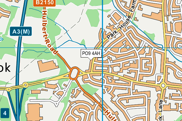 PO9 4AH map - OS VectorMap District (Ordnance Survey) PO9 4AH map - OS VectorMap District (Ordnance Survey)