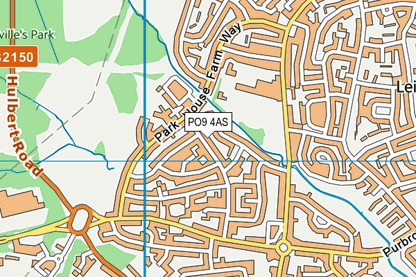 PO9 4AS map - OS VectorMap District (Ordnance Survey) PO9 4AS map - OS VectorMap District (Ordnance Survey)