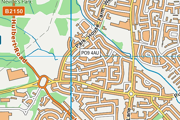 PO9 4AU map - OS VectorMap District (Ordnance Survey) PO9 4AU map - OS VectorMap District (Ordnance Survey)