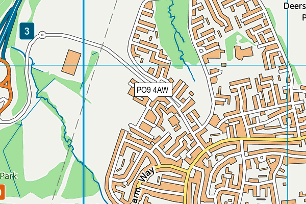 PO9 4AW map - OS VectorMap District (Ordnance Survey) PO9 4AW map - OS VectorMap District (Ordnance Survey)