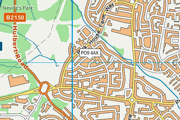 PO9 4AX map - OS VectorMap District (Ordnance Survey) PO9 4AX map - OS VectorMap District (Ordnance Survey)