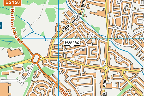 PO9 4AZ map - OS VectorMap District (Ordnance Survey) PO9 4AZ map - OS VectorMap District (Ordnance Survey)