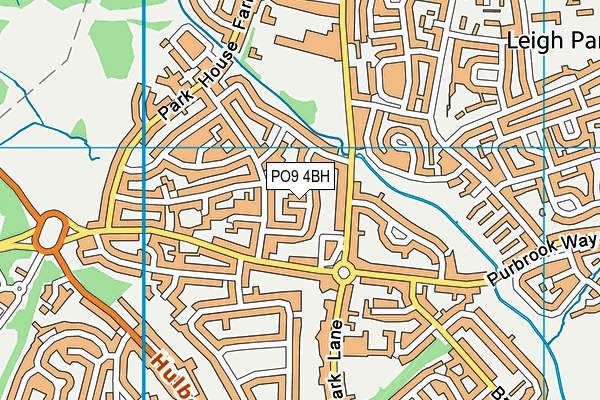 PO9 4BH map - OS VectorMap District (Ordnance Survey) PO9 4BH map - OS VectorMap District (Ordnance Survey)