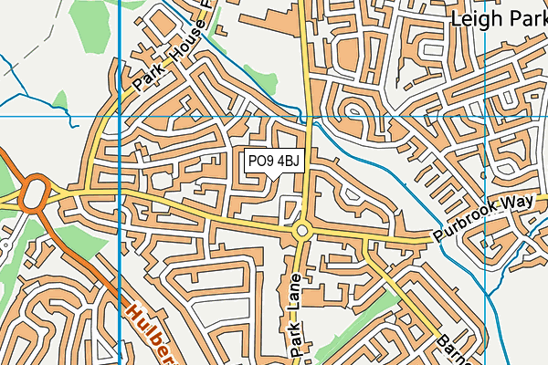 PO9 4BJ map - OS VectorMap District (Ordnance Survey) PO9 4BJ map - OS VectorMap District (Ordnance Survey)
