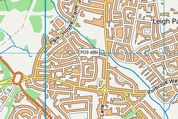 PO9 4BN map - OS VectorMap District (Ordnance Survey) PO9 4BN map - OS VectorMap District (Ordnance Survey)